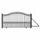 ALEKO DG14PARSSLAC1500-AP Automated Steel Sliding Driveway Gate and Gate Opener Complete Kit - PARIS Style - 14 x 6 Feet