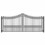 ALEKO DG16MOSD-AP Steel Dual Swing Driveway Gate - MANHATTAN Style - 16 x 6 Feet