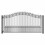 ALEKO DG16SPTSSW-AP Steel Single Swing Driveway Gate - ST.LOUIS Style - 16 x 6 Feet