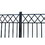 ALEKO DG16STOD-AP Steel Dual Swing Driveway Gate - STOCKHOLM Style - 16 x 6 Feet
