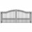 ALEKO DG18LOND-AP Steel Dual Swing Driveway Gate - LONDON Style - 18 x 6 Feet
