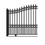 ALEKO DG18LONSSL-AP Steel Sliding Driveway Gate - LONDON Style - 18 x 6 Feet