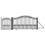 ALEKO DG18LONSSLPED-AP Steel Sliding Driveway Gate - 18 ft with Pedestrian Gate - 5 ft - LONDON Style