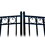 ALEKO DG18PARD-AP Steel Dual Swing Driveway Gate - PARIS Style - 18 x 6 Feet