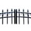 ALEKO DG18PRAD-AP Steel Dual Swing Driveway Gate - PRAGUE Style - 18 x 6 Feet