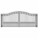 ALEKO DG18STPD-AP Steel Dual Swing Driveway Gate - ST.PETERSBURG Style - 18 x 6 Feet