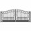ALEKO DG18VEND-AP Steel Dual Swing Driveway Gate - VENICE Style - 18 x 6 Feet