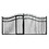 ALEKO DGP14VIENNA-AP Steel Dual Swing Driveway Gate with Built-In Pedestrian Door - VIENNA Style - 14 x 7 Feet