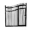 ALEKO DGP16VIENNA-AP Steel Dual Swing Driveway Gate with Built-In Pedestrian Door - VIENNA Style - 16 x 7 Feet