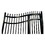 ALEKO DGP18VIENNA-AP Steel Dual Swing Driveway Gate with Built-In Pedestrian Door - VIENNA Style - 18 x 7 Feet