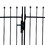 ALEKO DWGD11X5PD-AP DIY Steel Dual Swing Driveway Gate Kit - ATHENS Style - 11 x 5 Feet with Pedestrian Gate - 3 x 5 Feet