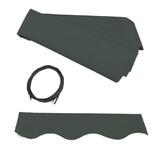 ALEKO FAB10X8GREEN166-AP Retractable Awning Fabric Replacement - 10x8 ft. - Forest Green