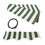 ALEKO FAB10X8GRWT00-AP Retractable Awning Fabric Replacement - 10x8 Feet - Green and White Striped