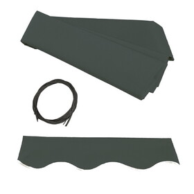 ALEKO FAB12X10GREEN166-AP Retractable Awning Fabric Replacement - 12x10 ft. - Forest Green