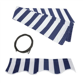ALEKO FAB16X10BLUWT03-AP Retractable Awning Fabric Replacement - 16x10 Feet  - Blue and White Striped