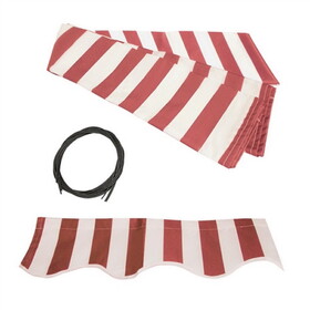ALEKO FAB6.5X5REDWT05-AP Retractable Awning Fabric Replacement - 6.5 x 5 Feet - Red and White Stripe