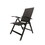 ALEKO FCH01-AP Folding Adjustable Sling-Back Reclining Garden Chair with Armrest - Black