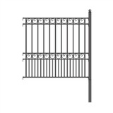 ALEKO FENCEPARDIY5X5.5-AP DIY Steel Iron Wrought High Quality Ornamental Fence - PARIS Style - 5.5 x 5 Ft