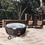 ALEKO HTIR4BKWH-AP Round Inflatable Hot Tub Spa With Zip Cover - 4 Person - 210 Gallon - Black and White