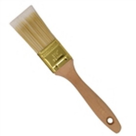 ALEKO PB1-1.2P-AP Flat-Cut Polyester Paint Brush with Wooden Handle - 1.5 Inches