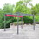 ALEKO PERGBURG10X13-AP Aluminum Outdoor Retractable Canopy Pergola   - 13 x 10 Ft - Burgundy Color