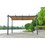 ALEKO PERGSAND10X13-AP Aluminum Outdoor Retractable Canopy Pergola   - 13 x 10 Ft - Sand Color