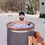 ALEKO RBCHTUB-AP Outdoor Wooden Ice Bath Cold Plunge Tub | 118 Gallon Water Capacity | 33.5" x 31.5"