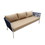 ALEKO RFS3BL-AP L-Shaped Indoor/Outdoor Patio Conversation Sofa Set with Coffee Table - 5 Person