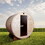 ALEKO SB4PINE-AP Outdoor and Indoor White Pine Barrel Sauna - 3-4 Person - 4.5 kW UL Certified Heater - Bitumen Shingle Roofing