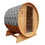 ALEKO SBRCE8DART-AP Outdoor Rustic Cedar Barrel Steam Sauna with Bitumen Shingle Roofing - 8 Person - 9 kW ETL Certified Heater