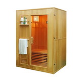 ALEKO SEN3OKA-AP Canadian Hemlock Indoor Wet Dry Sauna - 3 kW ETL Certified Heater - 3 Person