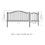 ALEKO SET12X4DUBS-AP Steel Single Swing Driveway Gate - DUBLIN Style - 12 ft with Pedestrian Gate - 5 ft