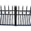 ALEKO SET12X4LOND-AP Steel Dual Swing Driveway Gate - LONDON Style - 12 ft with Pedestrian Gate - 5 ft