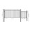ALEKO SET12X4MADS-AP Steel Single Swing Driveway Gate - MADRID Style - 12 ft with Pedestrian Gate - 5 ft