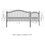 ALEKO SET12X4PARS-AP Steel Single Swing Driveway Gate - PARIS Style - 12 ft with Pedestrian Gate - 5 ft