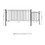 ALEKO SET14X4MADS-AP Steel Single Swing Driveway Gate - MADRID Style - 14 ft with Pedestrian Gate - 5 ft
