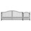 ALEKO SET14X4MUND-AP Steel Dual Swing Driveway Gate - MUNICH Style - 14 ft with Pedestrian Gate - 5 ft