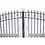 ALEKO SET14X4VEND-AP Steel Dual Swing Driveway Gate - VENICE Style - 14 ft with Pedestrian Gate - 5 ft
