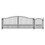 ALEKO SET16X4MUND-AP Steel Dual Swing Driveway Gate - MUNICH Style - 16 ft with Pedestrian Gate - 5 ft