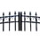 ALEKO SET16X4PRAD-AP Steel Dual Swing Driveway Gate - PRAGUE Style - 16 ft with Pedestrian Gate - 5 ft