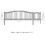 ALEKO SET18X4DUBS-AP Steel Single Swing Driveway Gate - DUBLIN Style - 18 ft with Pedestrian Gate - 5 ft