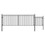 ALEKO SET18X4MADD-AP Steel Dual Swing Driveway Gate - MADRID Style - 18 ft with Pedestrian Gate - 5 ft