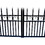 ALEKO SET18X4MOSD-AP Steel Dual Swing Driveway Gate - MOSCOW Style - 18 ft with Pedestrian Gate - 5 ft