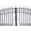 ALEKO SET18X4VEND-AP Steel Dual Swing Driveway Gate - VENICE Style - 18 ft with Pedestrian Gate - 5 ft