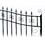 ALEKO SET18X4VEND-AP Steel Dual Swing Driveway Gate - VENICE Style - 18 ft with Pedestrian Gate - 5 ft