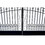 ALEKO SET18X4VEND-AP Steel Dual Swing Driveway Gate - VENICE Style - 18 ft with Pedestrian Gate - 5 ft