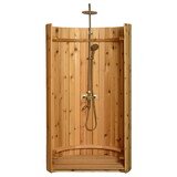 ALEKO SHCEDRUSTIC-AP ALEKO Ellipse Curved Rinse Outdoor Shower