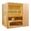 ALEKO STHE4INNY-AP Canadian Hemlock Indoor Wet Dry Sauna with LED Lights - 4.5 kW UL Certified Heater - 4-6 Person