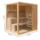 ALEKO STHE4INNY-AP Canadian Hemlock Indoor Wet Dry Sauna with LED Lights - 4.5 kW UL Certified Heater - 4-6 Person