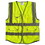 ALEKO SVESTYW/XL-AP Safety Vest with Pockets and Reflective Tape - Class 2, ANSI/ISEA Compliant - Yellow - XL